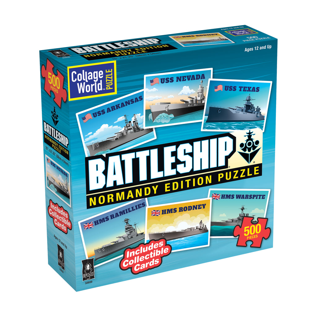 BePuzzled Collage World Puzzle - Battleship Normandy Edition Puzzle: 500 Pcs