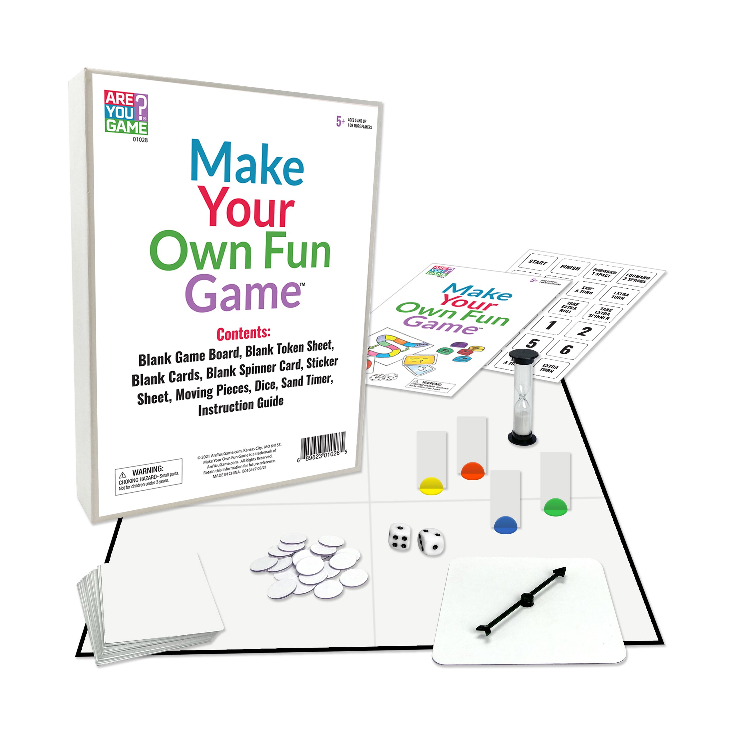Create Your Own Board Game blank Board Game and Pieces DIY 