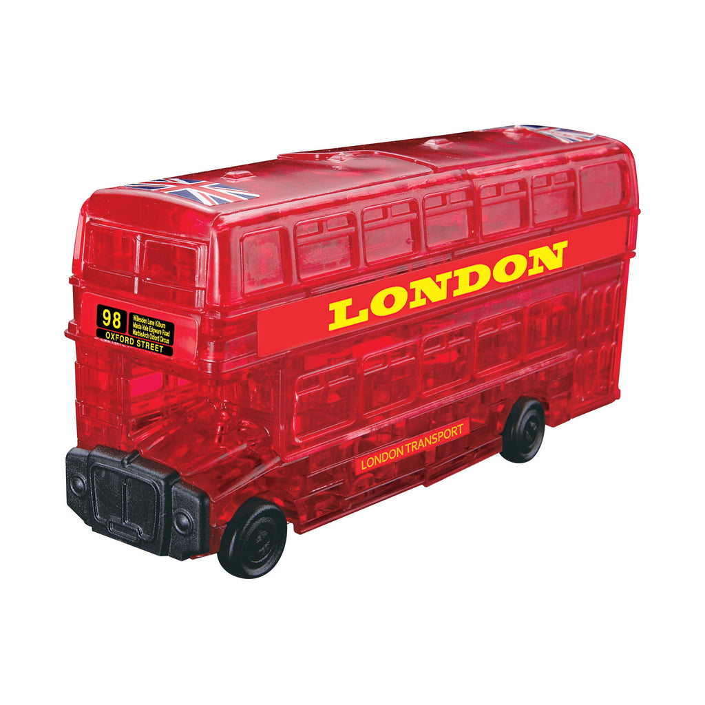 AreYouGame.com 3D Crystal Puzzle - London Bus (Red): 53 Pcs