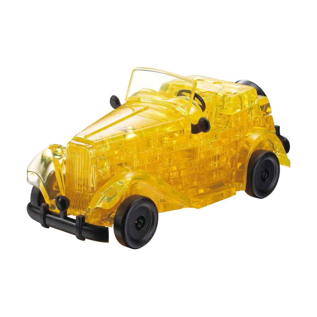 AreYouGame.com 3D Crystal Puzzle - Classic Car (Yellow): 53 Pcs