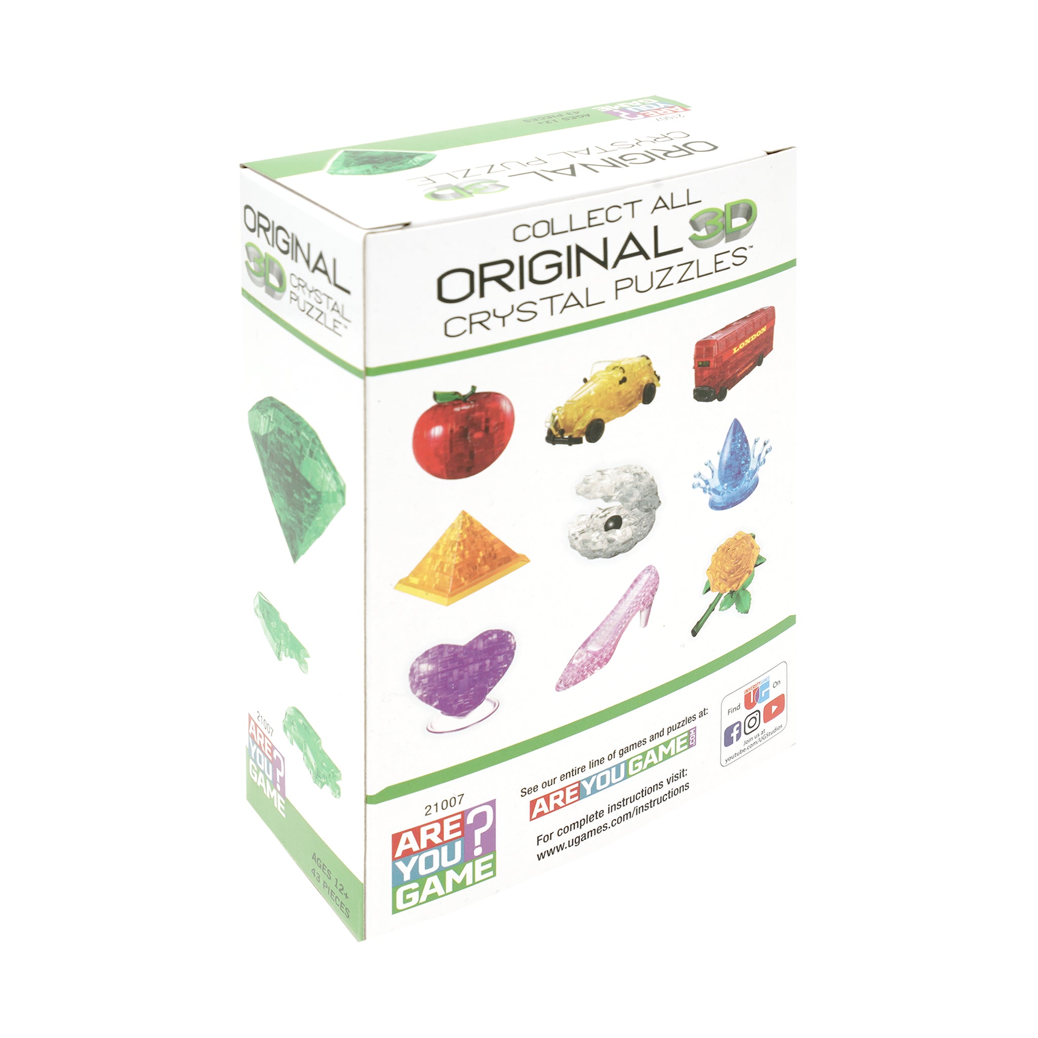 3D Crystal Puzzle - Emerald: 43 Pcs | AreYouGame – AreYouGame.com
