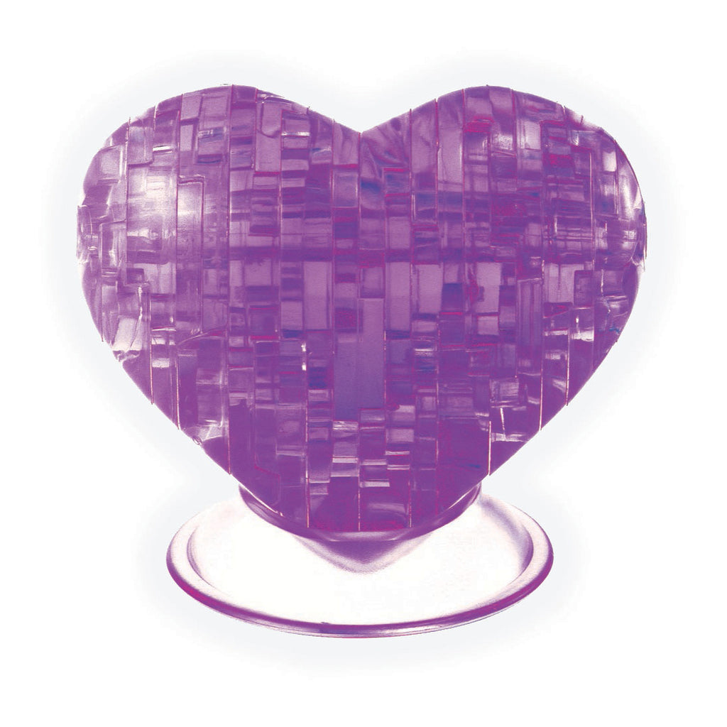 AreYouGame.com 3D Crystal Puzzle - Heart (Purple): 46 Pcs