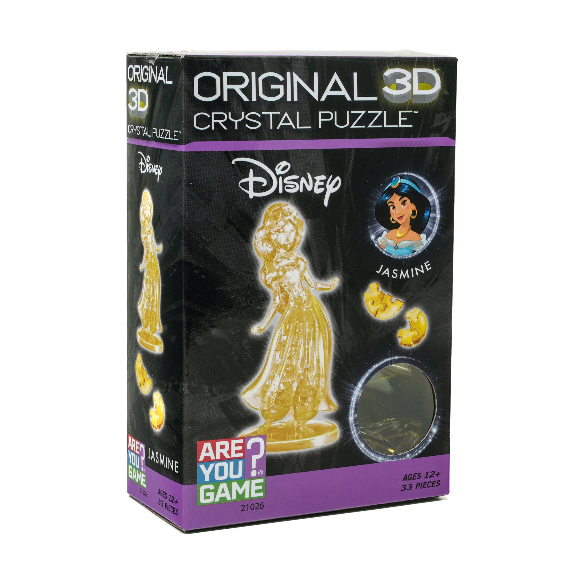 Disney Jasmine コースター 2枚セット 3D Crystal Puzzle - Disney Jasmine (Yellow): 33 Pcs | AreYouGame