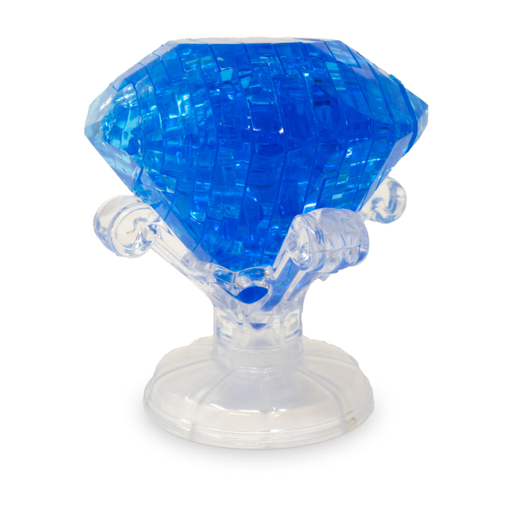 AreYouGame.com 3D Crystal Puzzle - Topaz (Blue): 43 Pcs