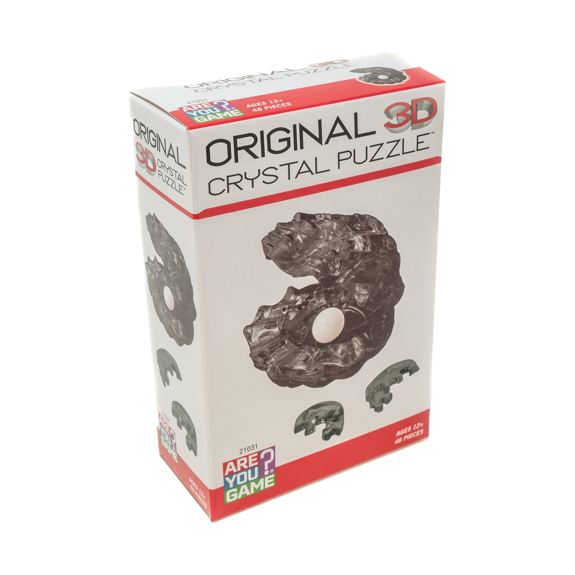 3D Crystal Puzzle - Pearl in Black Shell: 48 Pcs | AreYouGame