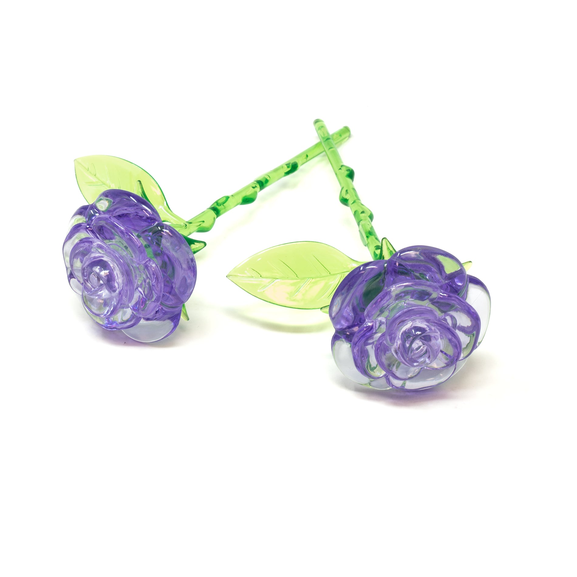 3D Crystal Puzzle - Roses in a Vase (Purple): 47 Pcs | AreYouGame