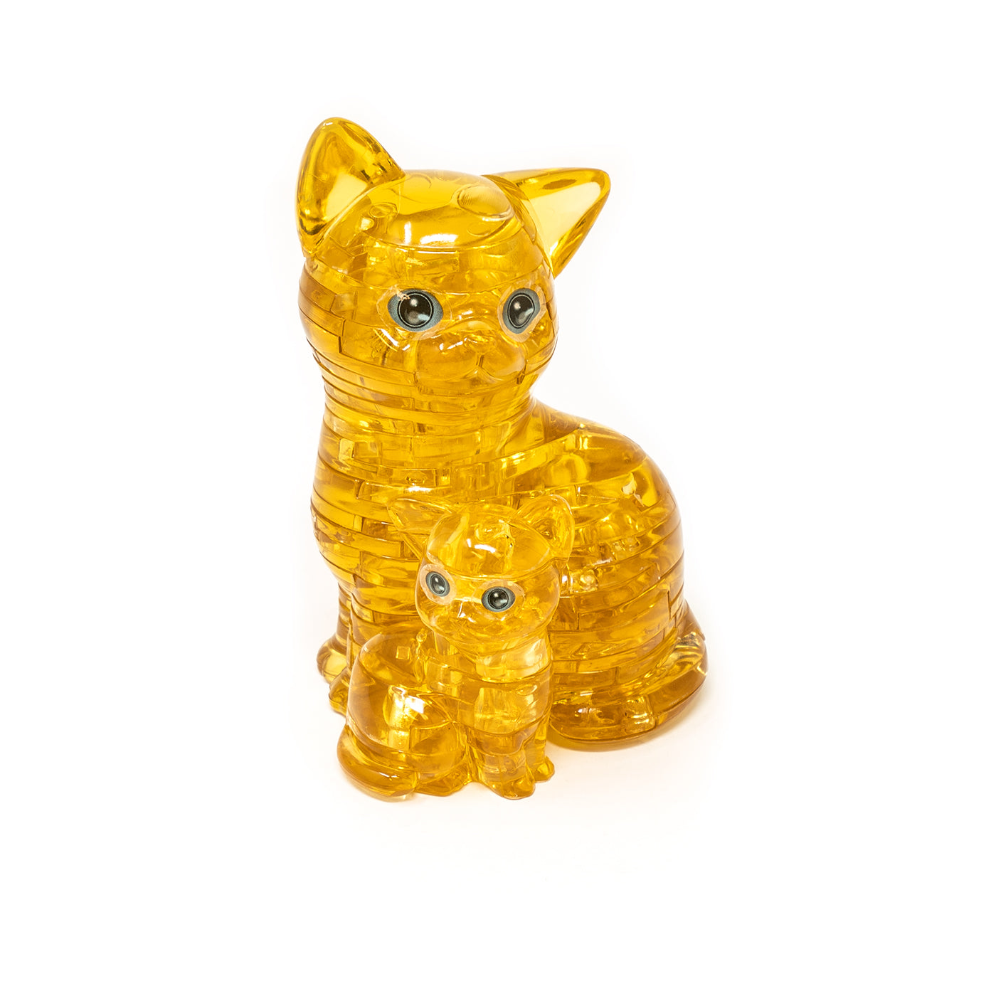 3D Crystal Puzzle - Cat & Kitten (Gold): 49 Pcs | AreYouGame