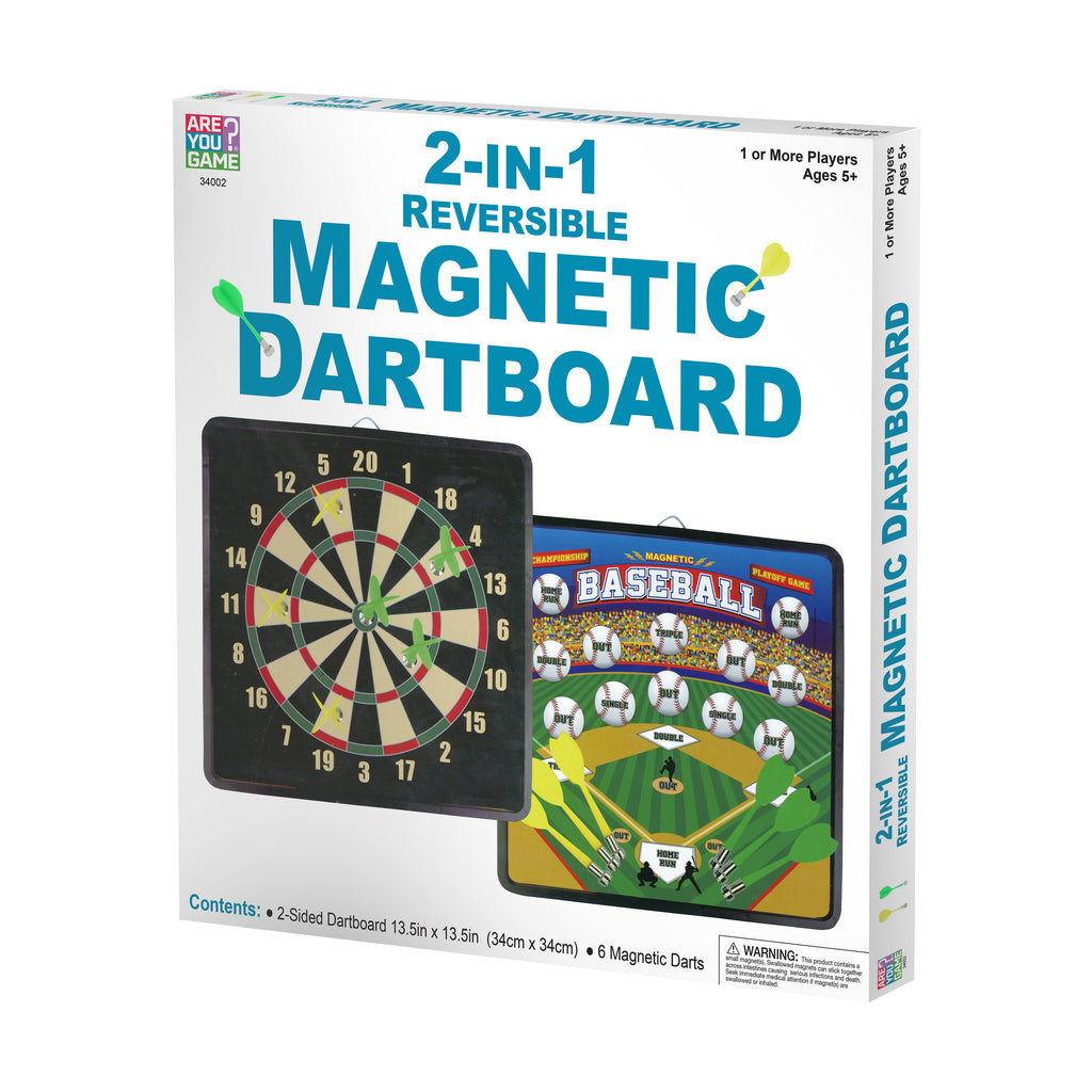 AreYouGame.com 2-in-1 Reversible Magnetic Dartboard