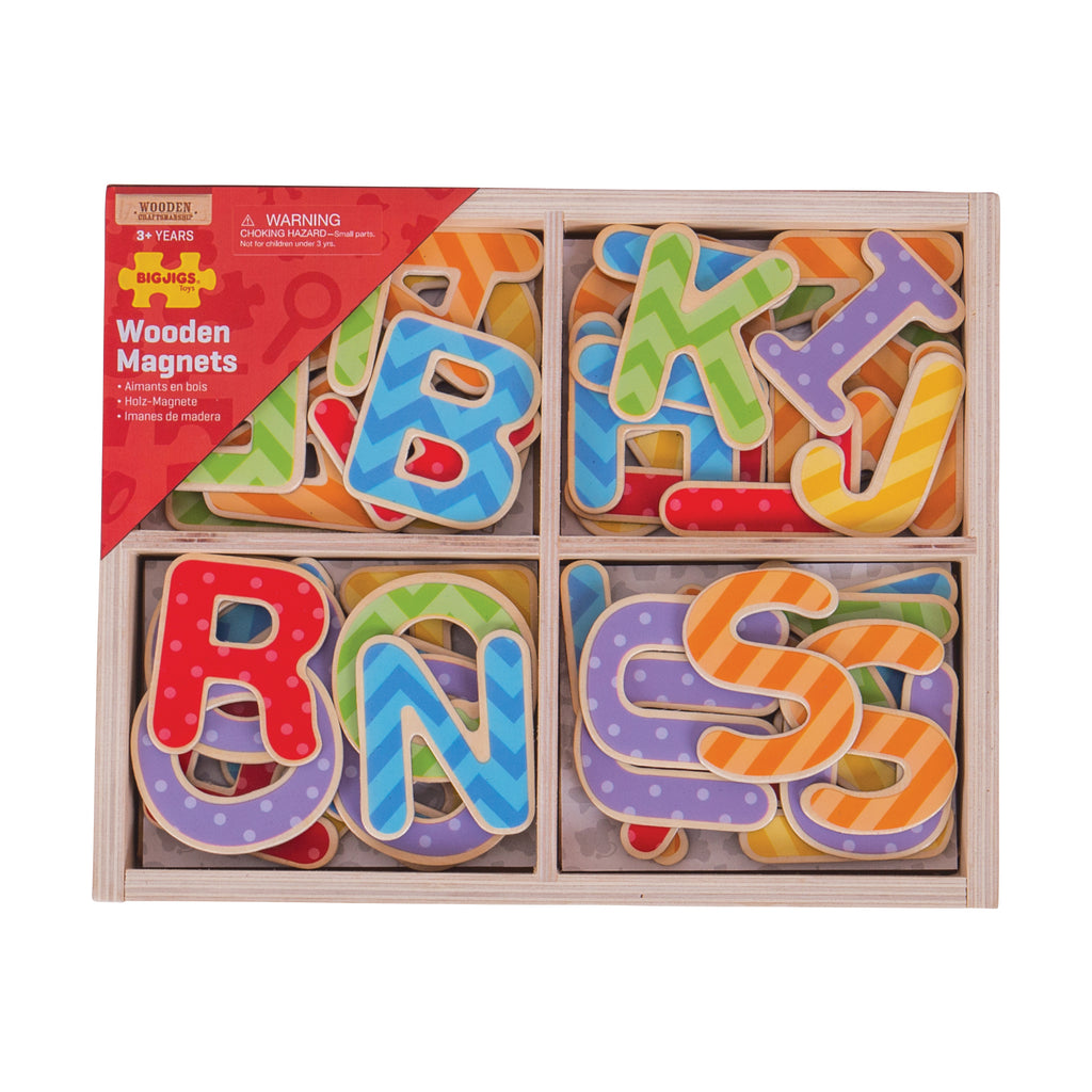 Bigjigs Toys Wooden Magnets - Uppercase Letters