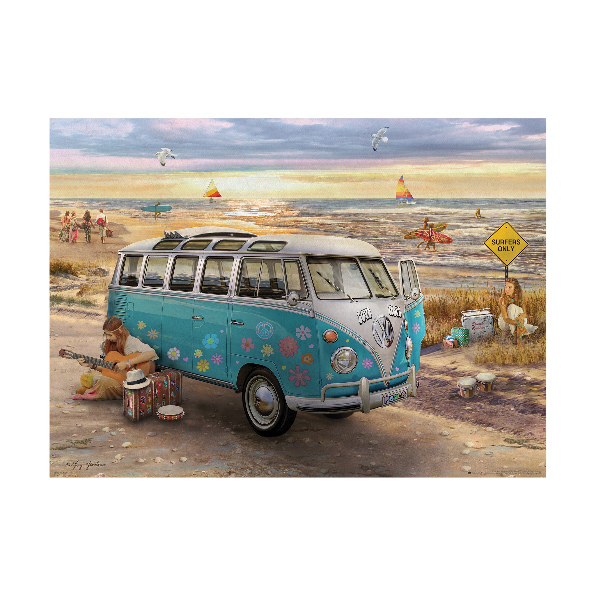 The Love & Hope VW Bus | 1000 Pcs Jigsaw Puzzzle | AreYouGame