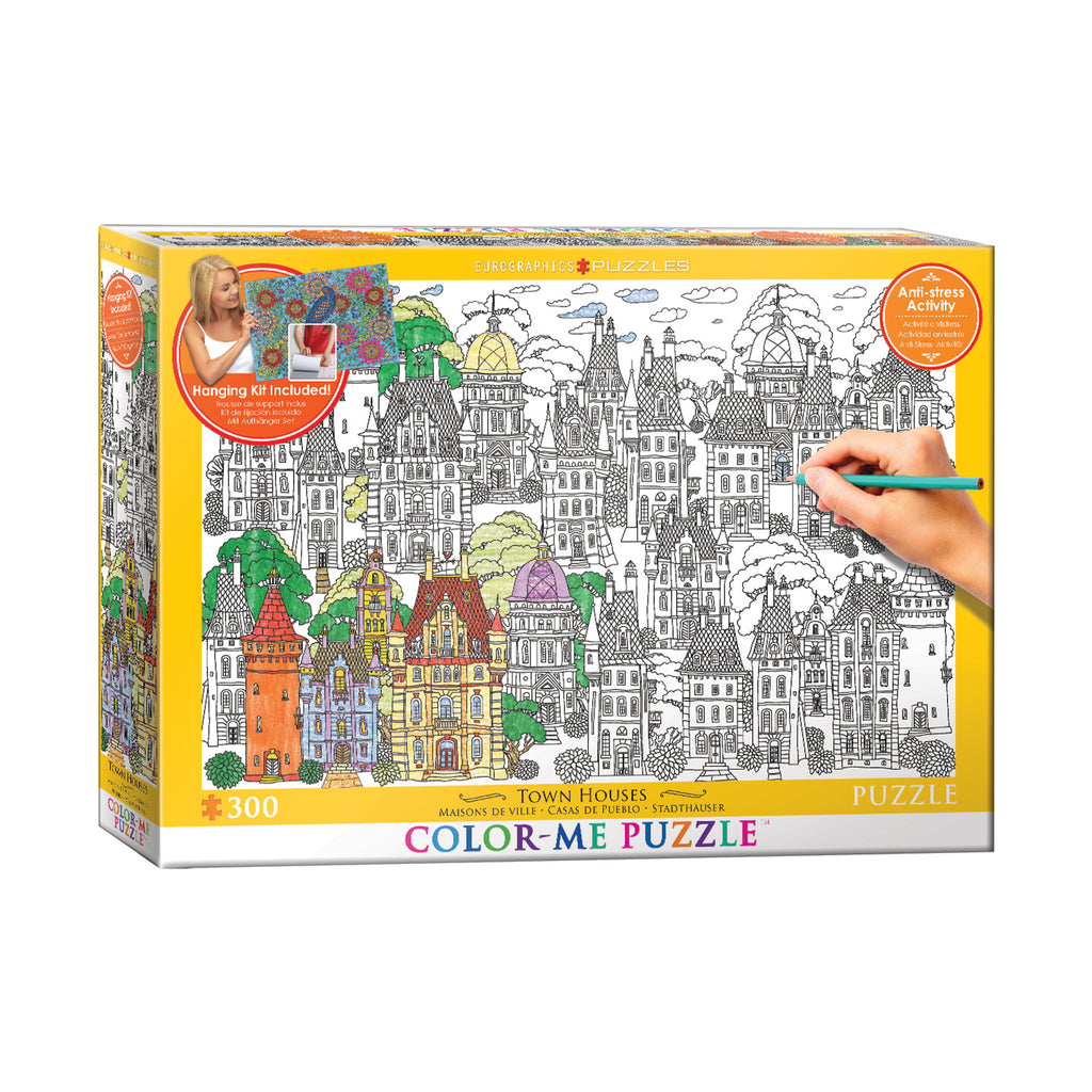 Eurographics Inc Color-Me Puzzle - Town Houses: 300 Pcs