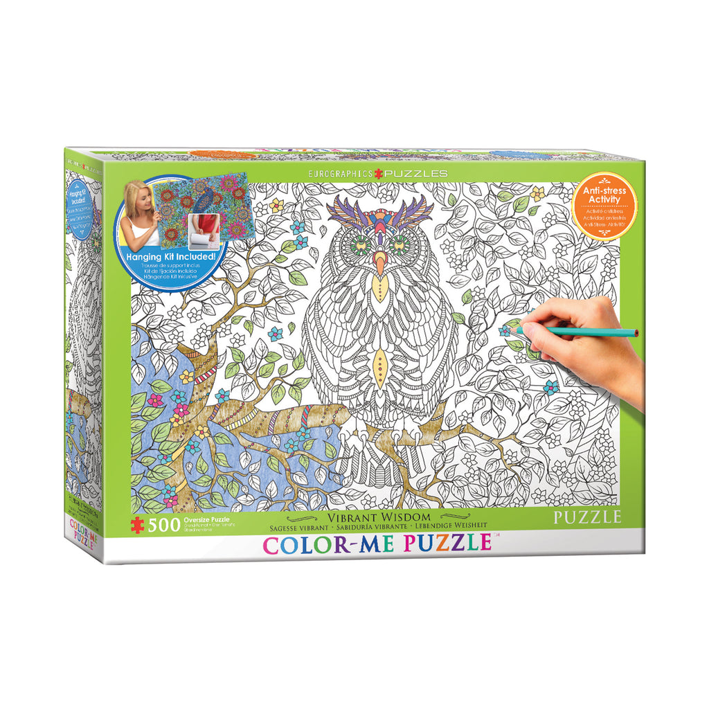 Eurographics Inc Color-Me Puzzle - Vibrant Wisdom: 500 Pcs