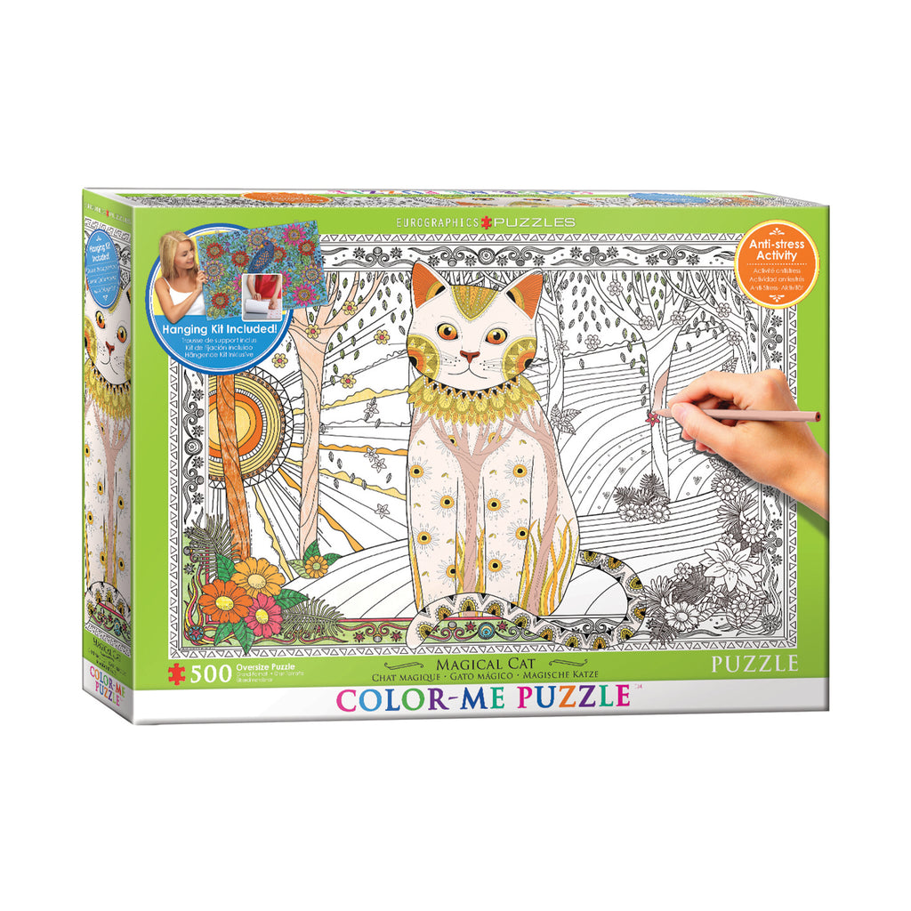 Eurographics Inc Color-Me Puzzle - Magical Cat: 500 Pcs