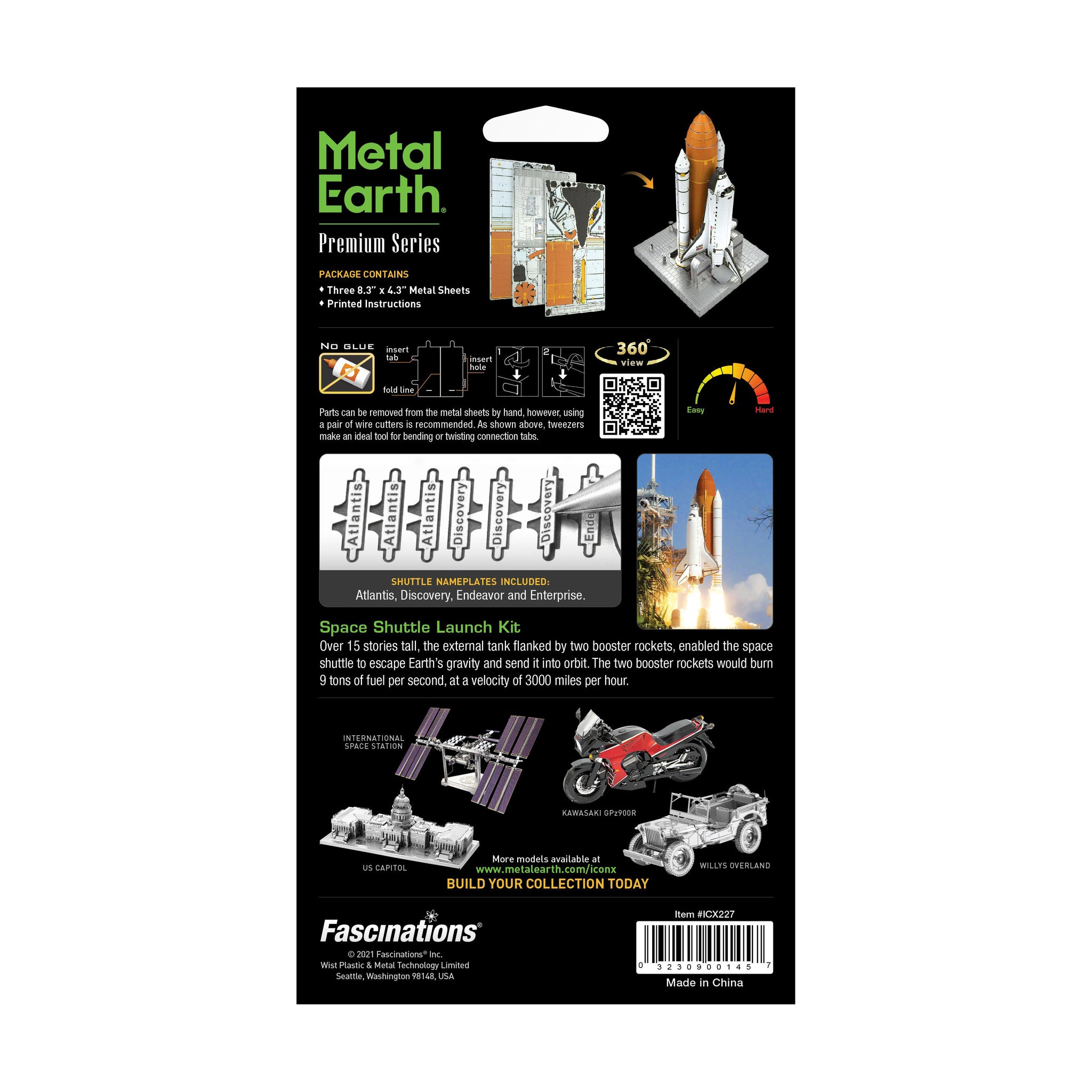 Metal Earth 3D Metal Model Kit - Space Shuttle Launch Kit