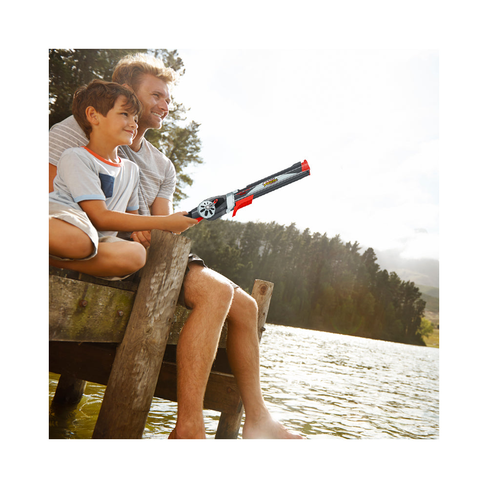 Rocket Fishing Rod >> When you cast it, blast it with the Rocket Fishing Rod,  the kids fishing rod that accurately casts its line up to 30 feet.  www.goliathgames.us