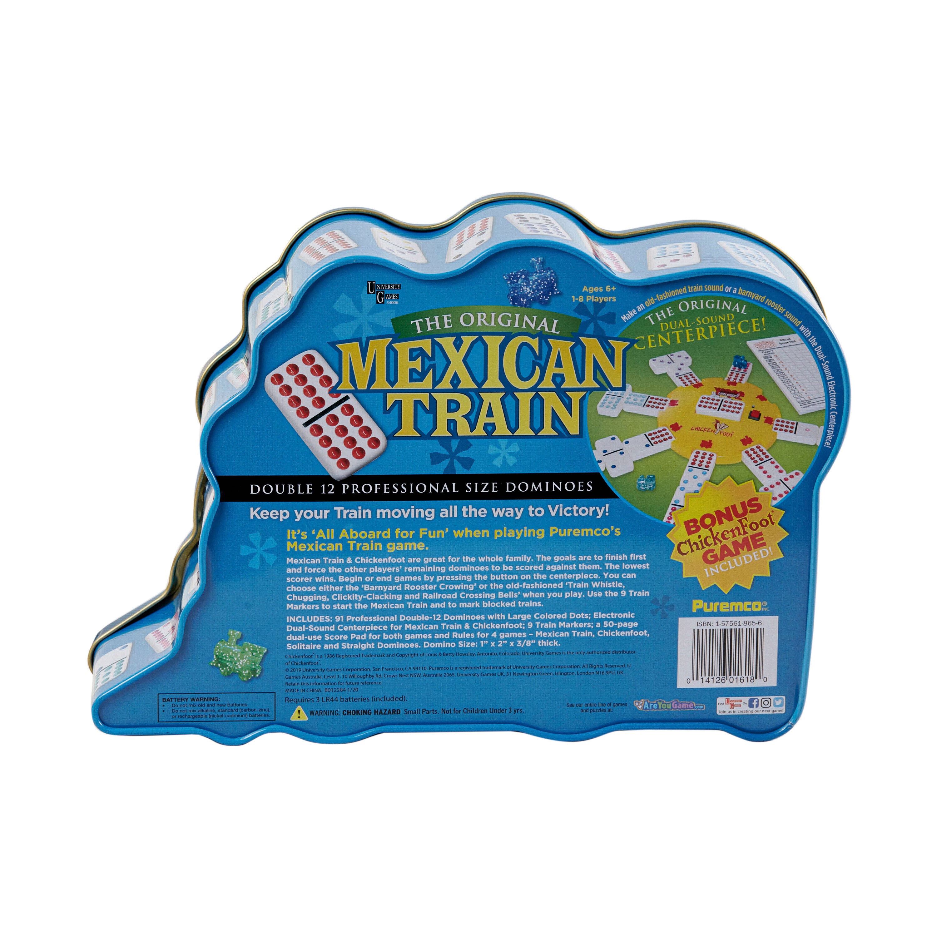 JEU DOMINO COULEUR DOUBLE 12 BOITE MÉTAL (TRAIN MEXICAIN) (AVEC DES POINTS DE COULEURS) - JEUX JEU DOMINO COULEUR DOUBLE 12 BOITE MÉTAL (TRAIN MEXICAIN) (AVEC DES POINTS DE COULEURS) - JEUX