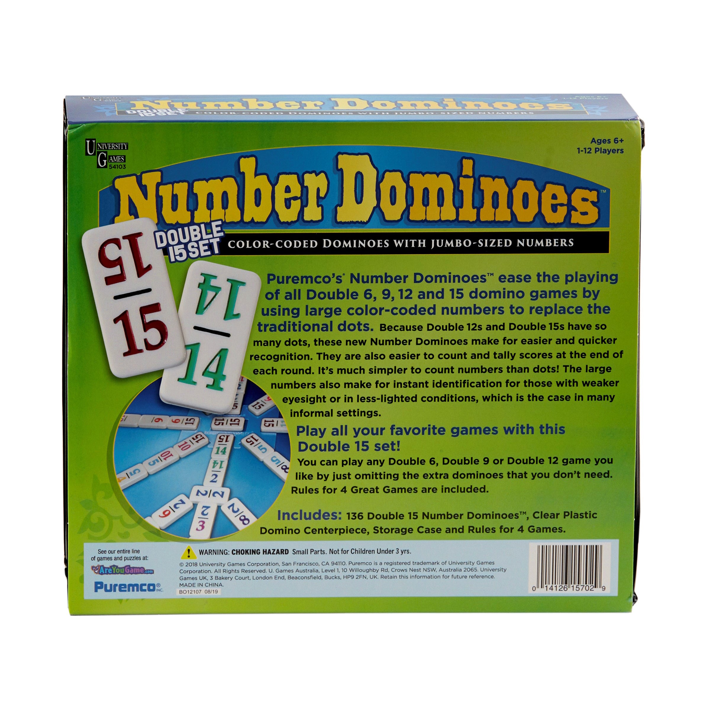 Number Dominoes - Premium Double 15 Set | Classic Games
