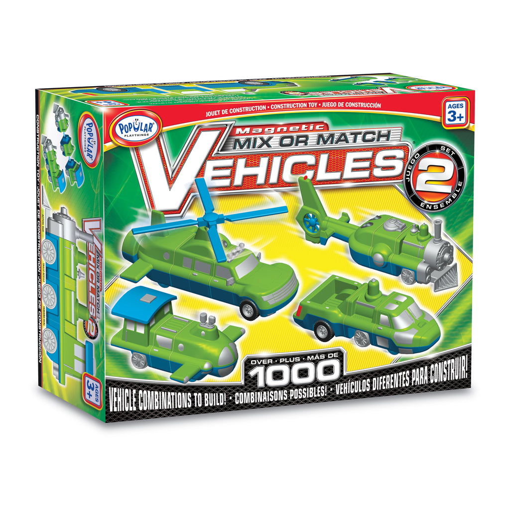 Popular Playthings Magnetic Mix or Match Vehicles: Set #2