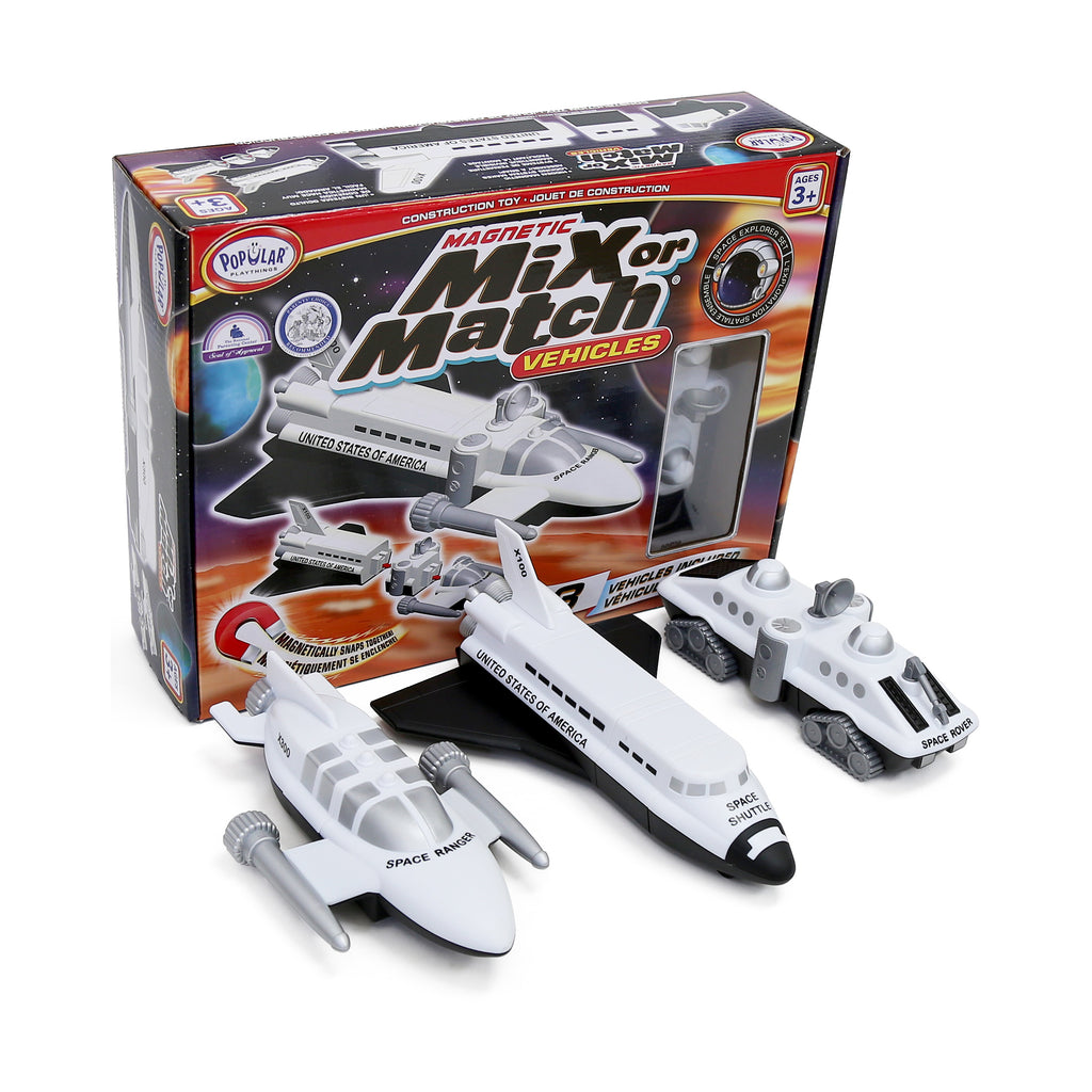 Popular Playthings Magnetic Mix or Match Vehicles: Space Explorer Set