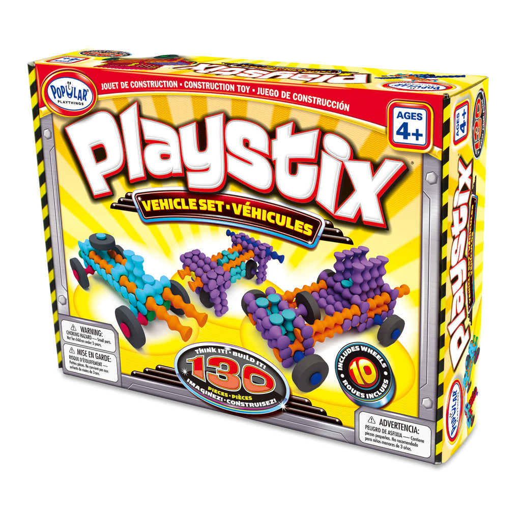 Popular Playthings Playstix Vehicles 130 Piece Set