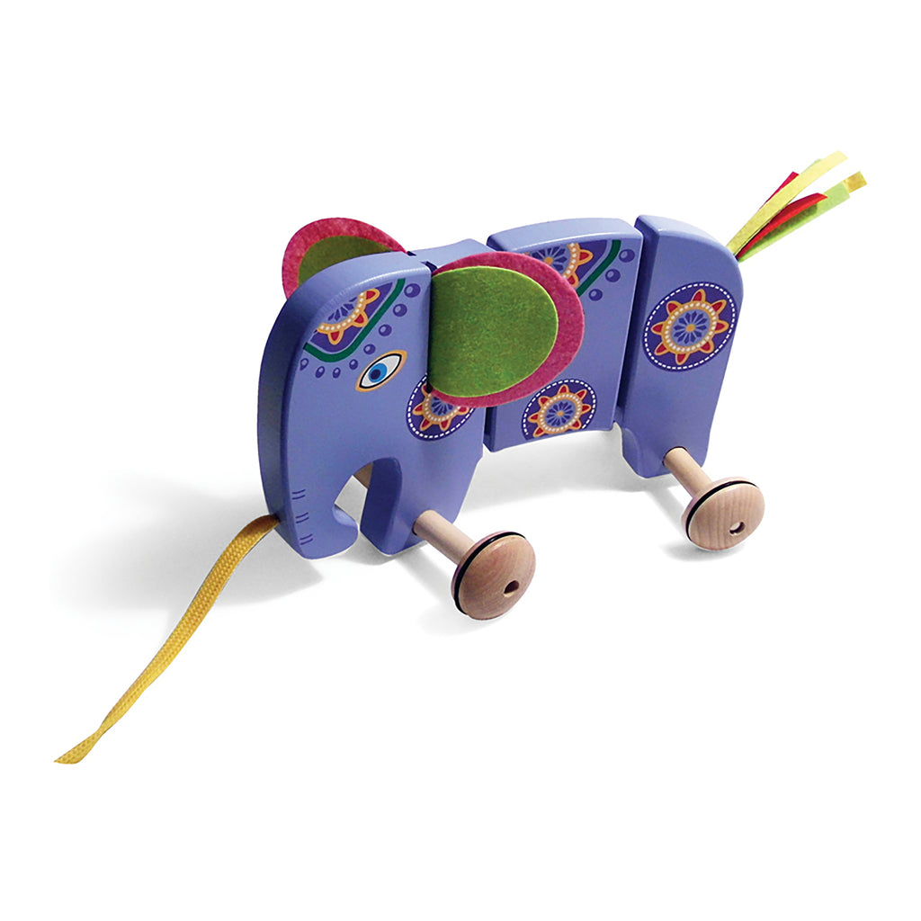 House of Marbles TiddlyTots Large Wooden Pull-Along Elephant