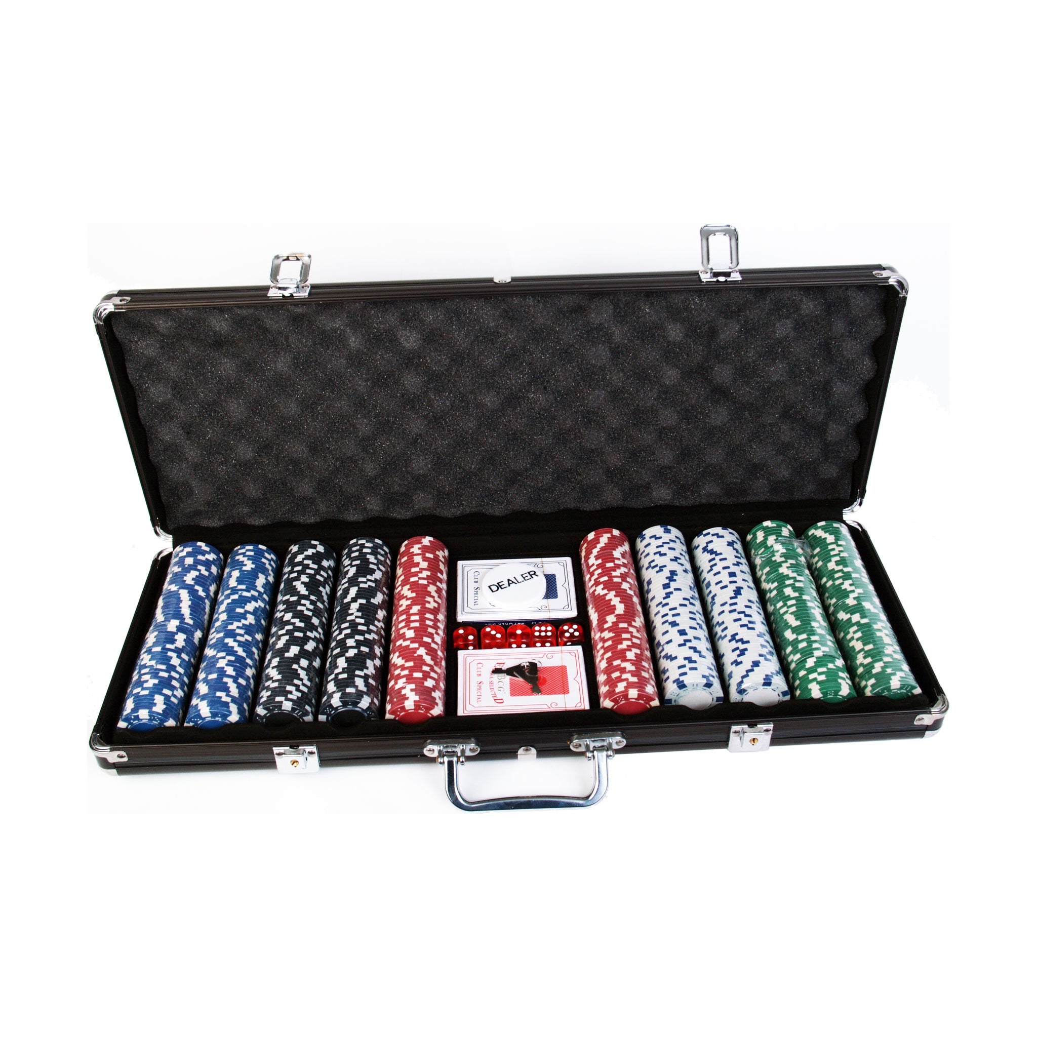 500 Chip Poker Game Set in Black Aluminum Case | AreYouGame