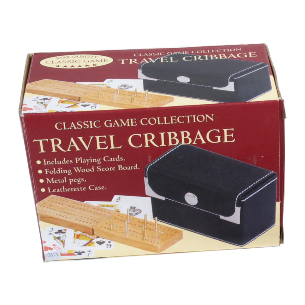 John N. Hansen Co. Travel Cribbage Game with Playing Cards