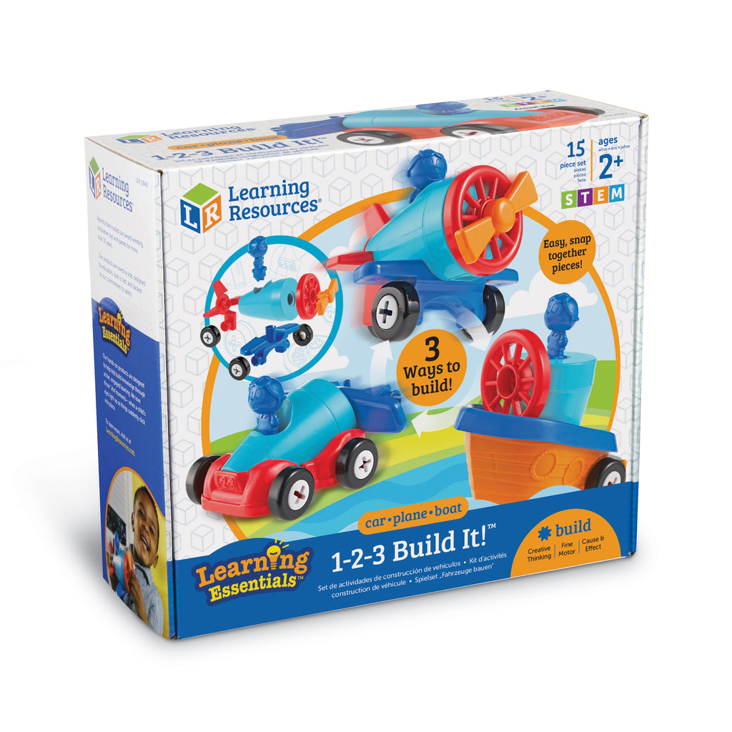Learning Resources Learning Essentials - 1-2-3 Build It! Car-Plane-Boat