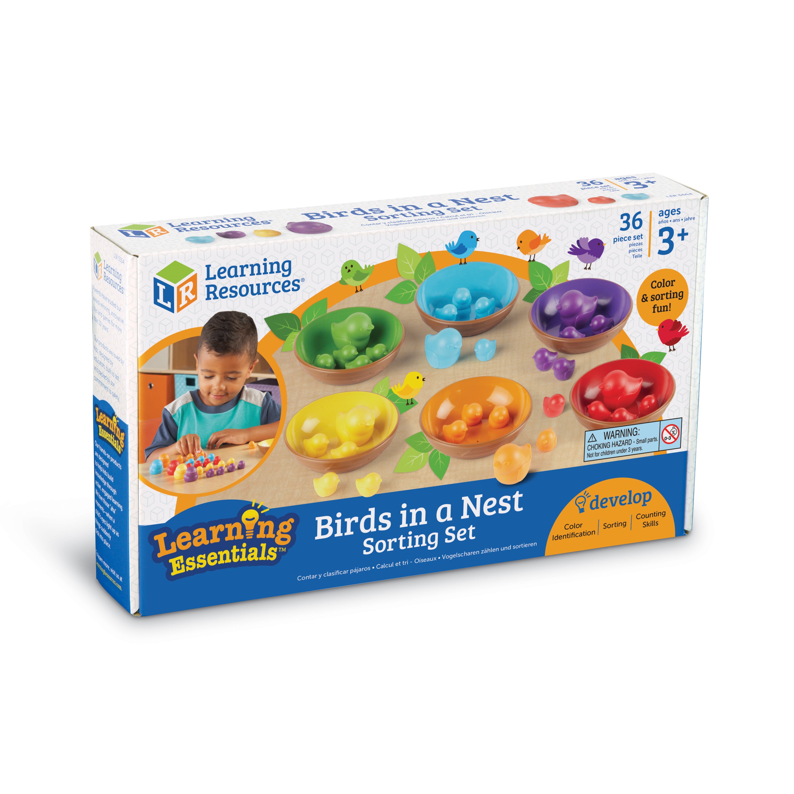 Learning Resources Birds In A Nest Sorting Set - Color Matching Fine Motor Skills Toy For Kids