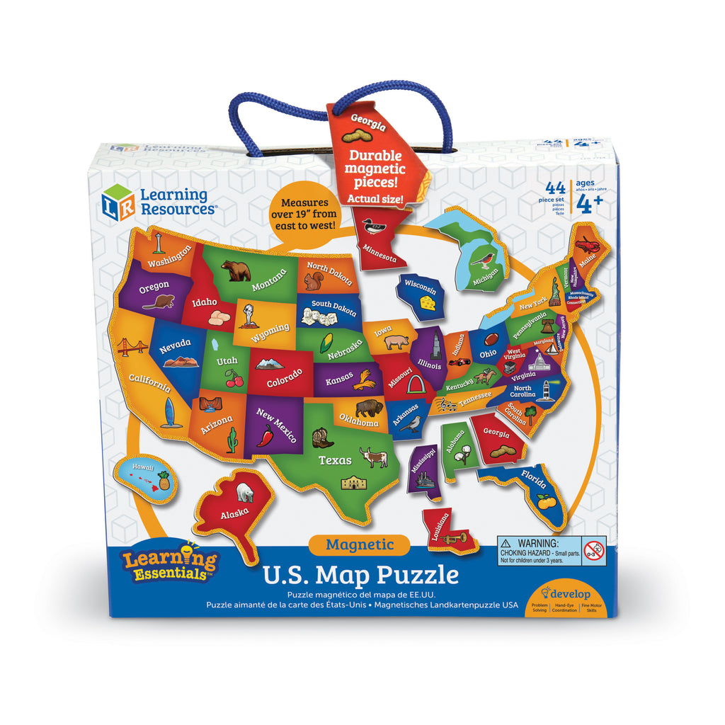 Learning Resources Learning Essentials - Magnetic U.S. Map Puzzle: 44 Pcs