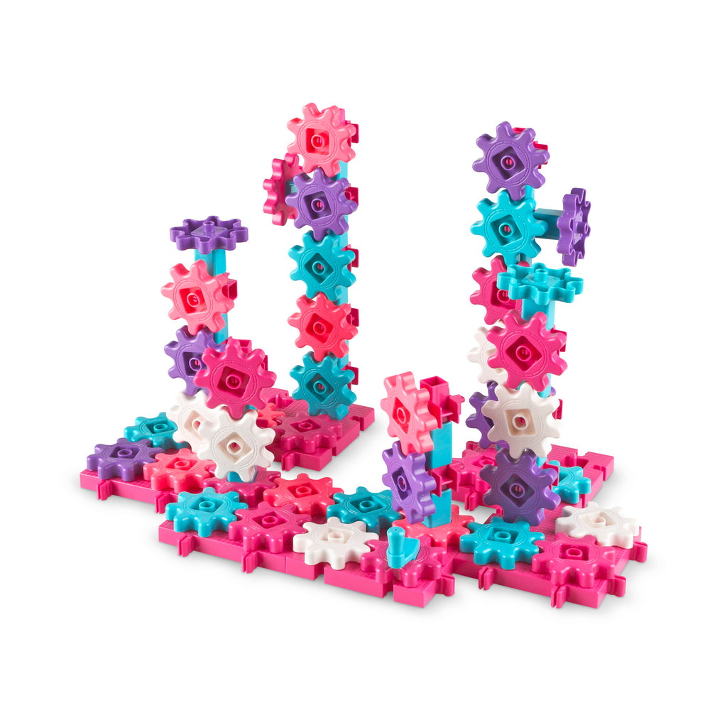 Learning Resources Gears! Gears! Gears! - 100-Piece Deluxe Pink Building Set