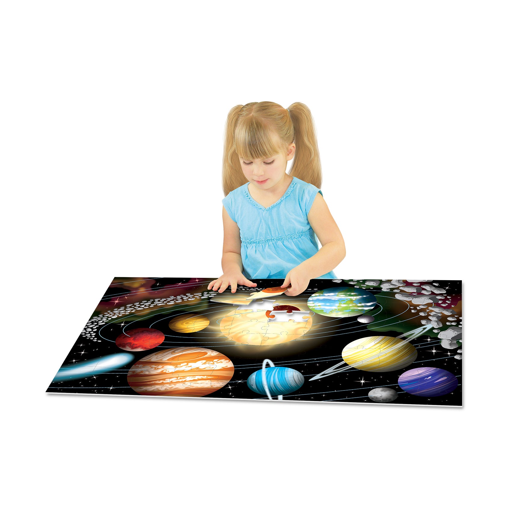 Puzzle Doubles! - Glow in the Dark Space: 100 Pcs | AreYouGame