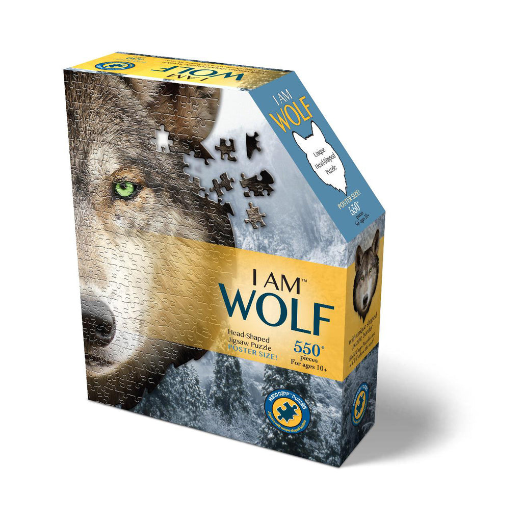 Madd Capp Games I Am Wolf Shaped Jigsaw Puzzle: 550 Pcs