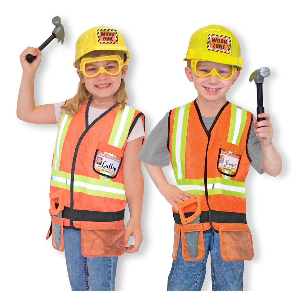 Melissa and Doug Construction Worker Deluxe Role Play Costume Set