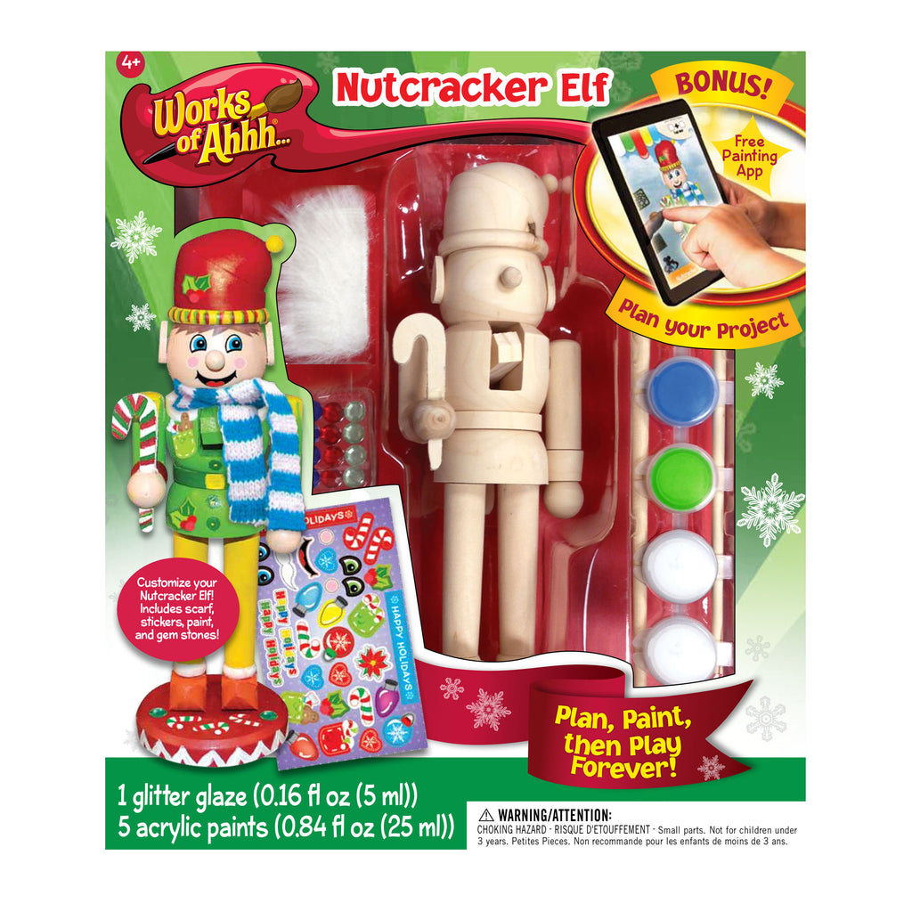 Masterpieces Puzzles Works of Ahhh... Wood Painting Kit - Nutcracker Elf