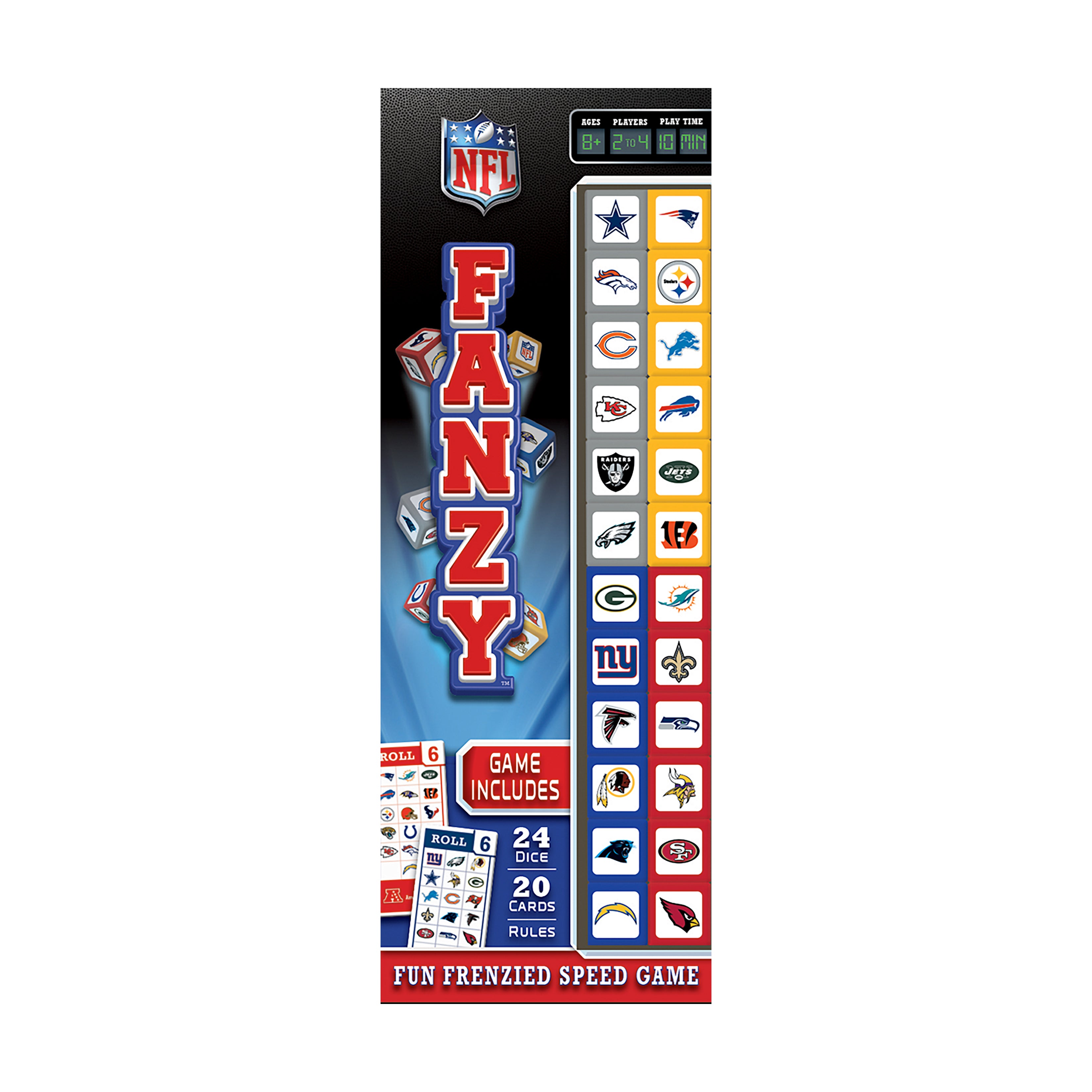 FoxMind Games: Sports Dice, Football, Roll Your Way to the End Zone, Easy  to Learn, Fun to Play, Play with Up to 4 Players, For Ages 7 and up