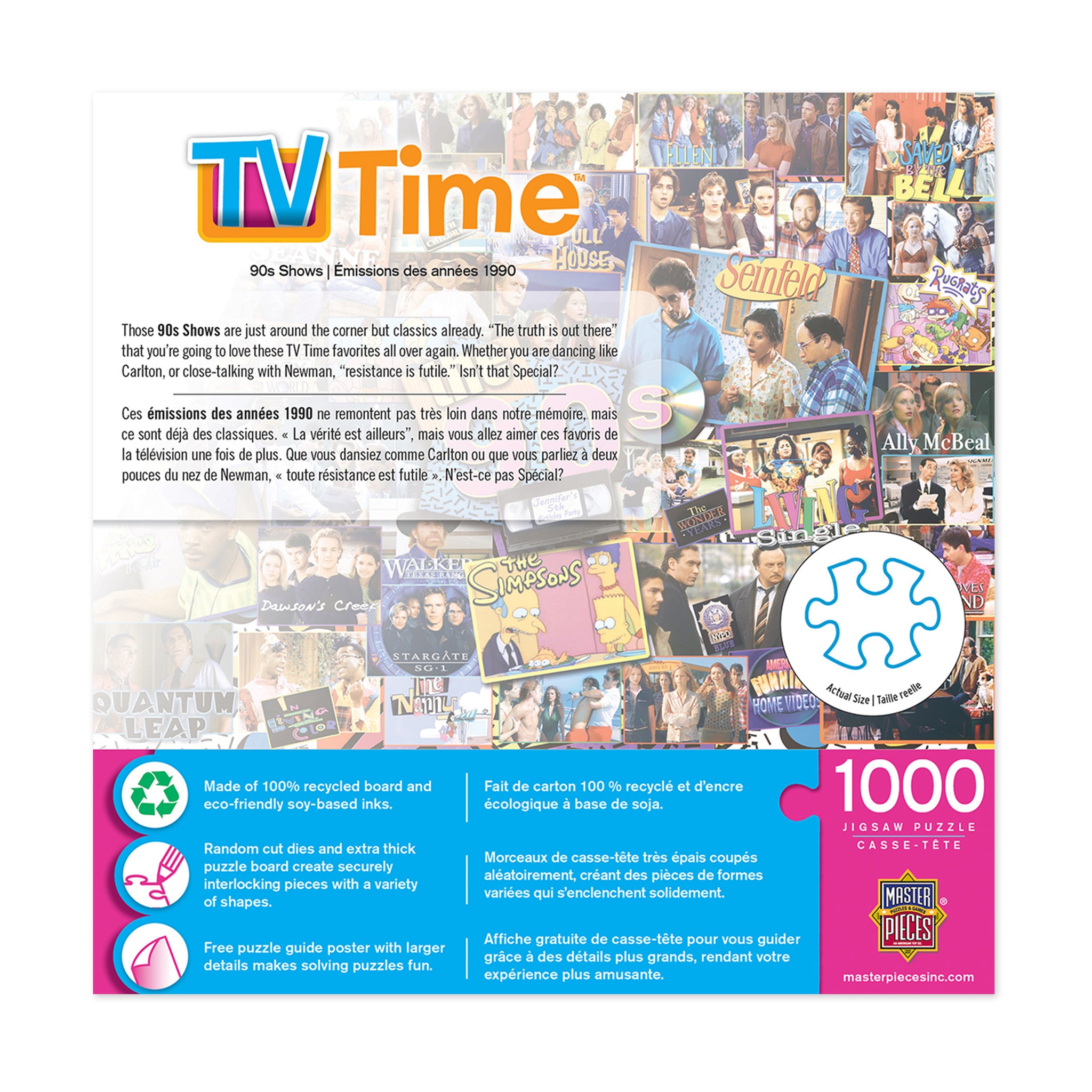 TV Time - 90s Shows: 1000 Pcs | Jigsaw Puzzles | AreYouGame