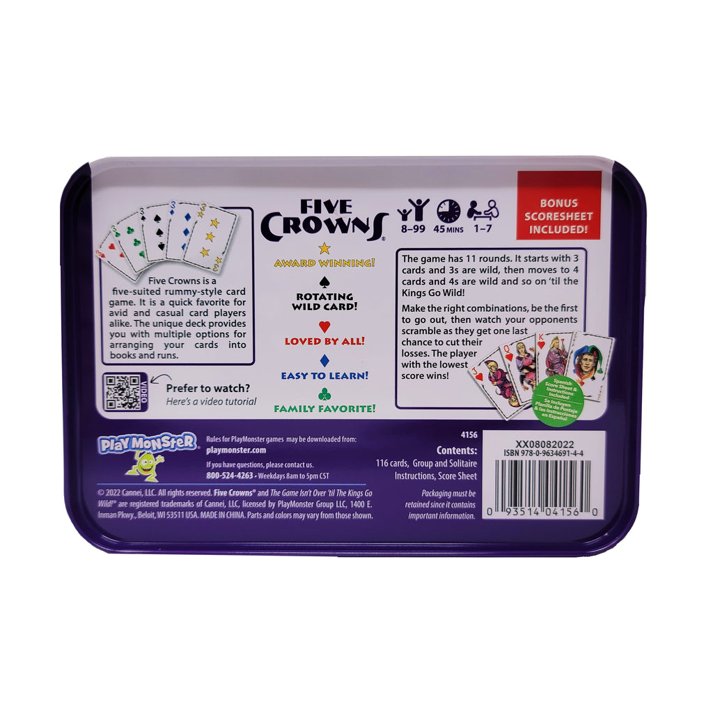 Five Crowns Rules And Cards - Learning Board Games