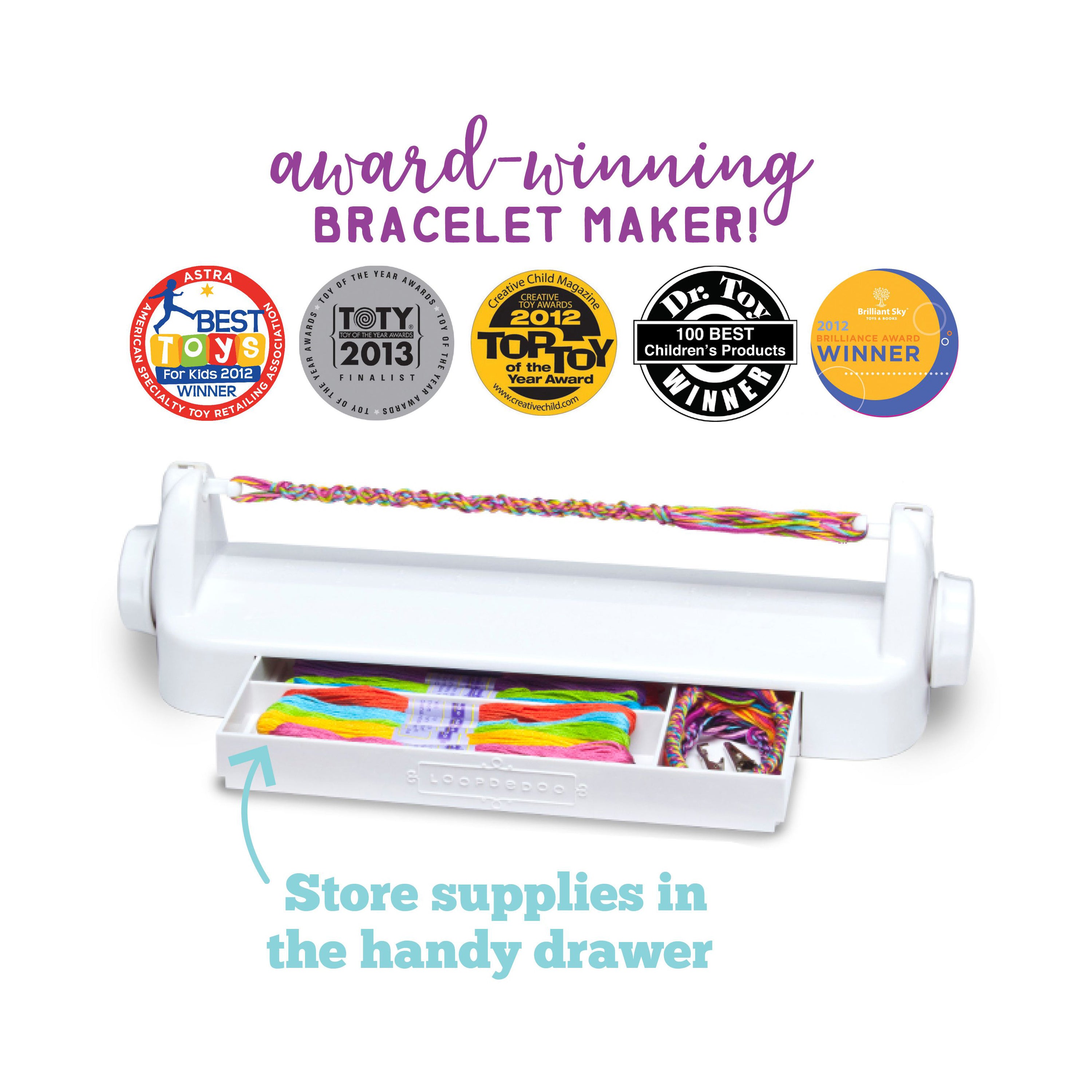 My Friendship Bracelet Maker Kit - Travel Ready with Attached Thread Case
