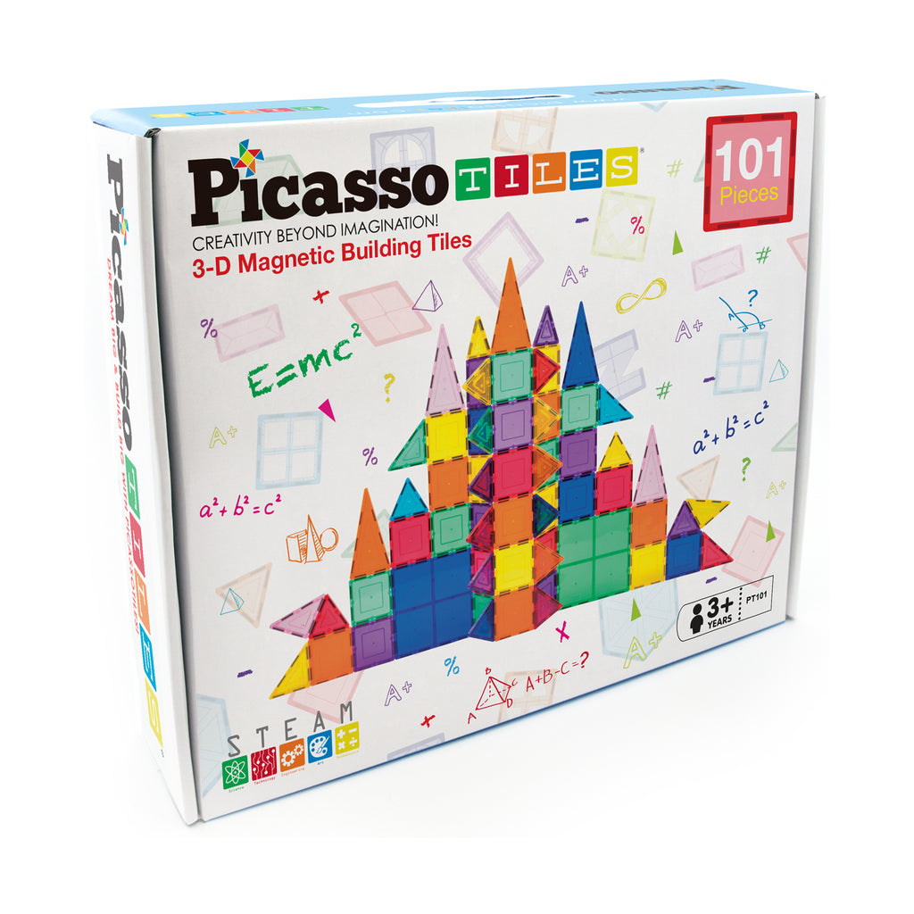 PicassoTiles PicassoTiles 3-D Magnetic Building Tiles: 101 Pcs