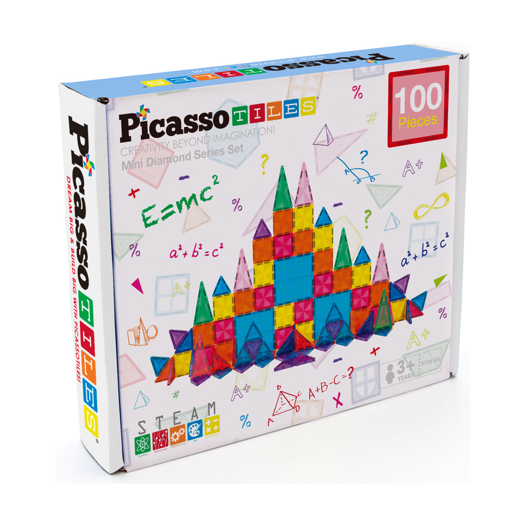 PicassoTiles PicassoTiles Mini Diamond Series Set: 100 Pcs