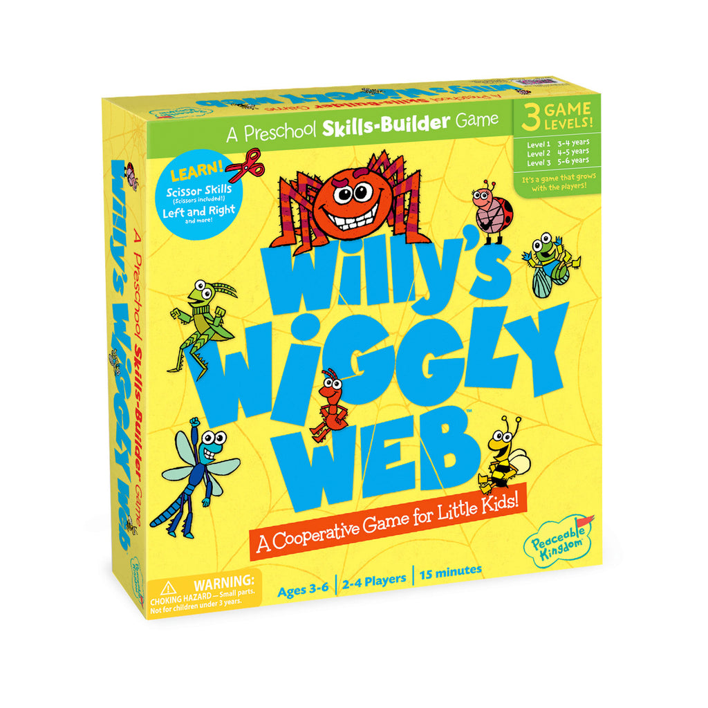 Peaceable Kingdom Willy's Wiggly Web - A Wiggly Wobbly Cutting Game