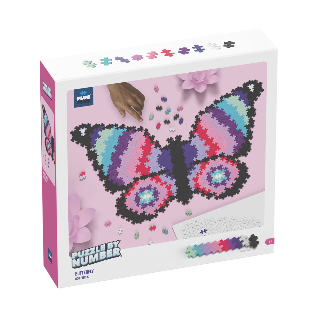Plus-Plus Puzzle By Number - Butterfly: 800 Pcs