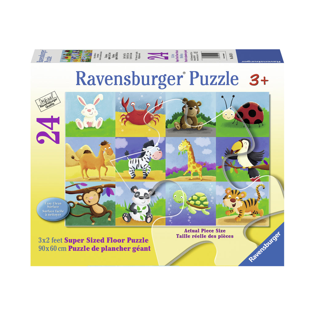Ravensburger Animal Adventures Super Sized Floor Puzzle: 24 Pcs