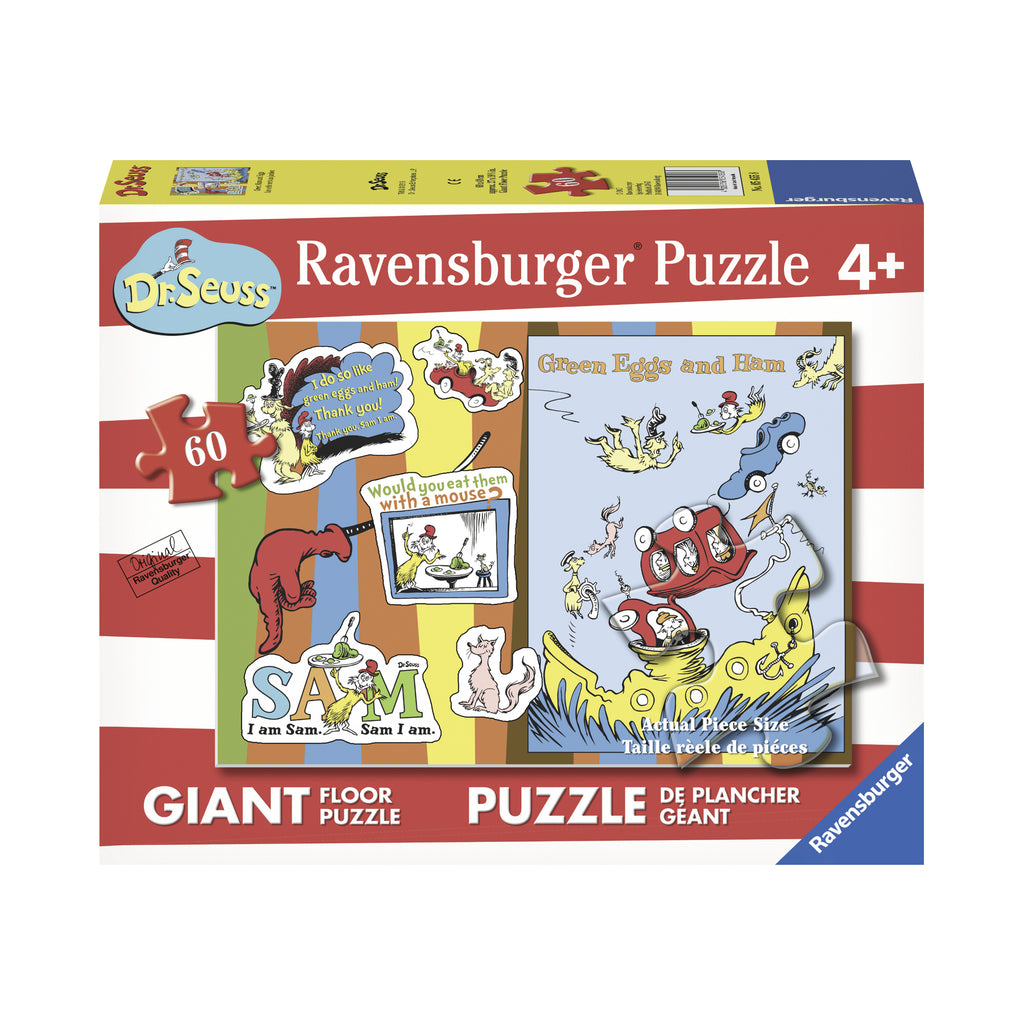 Ravensburger Dr. Seuss - Green Eggs and Ham Giant Floor Puzzle: 60 Pcs