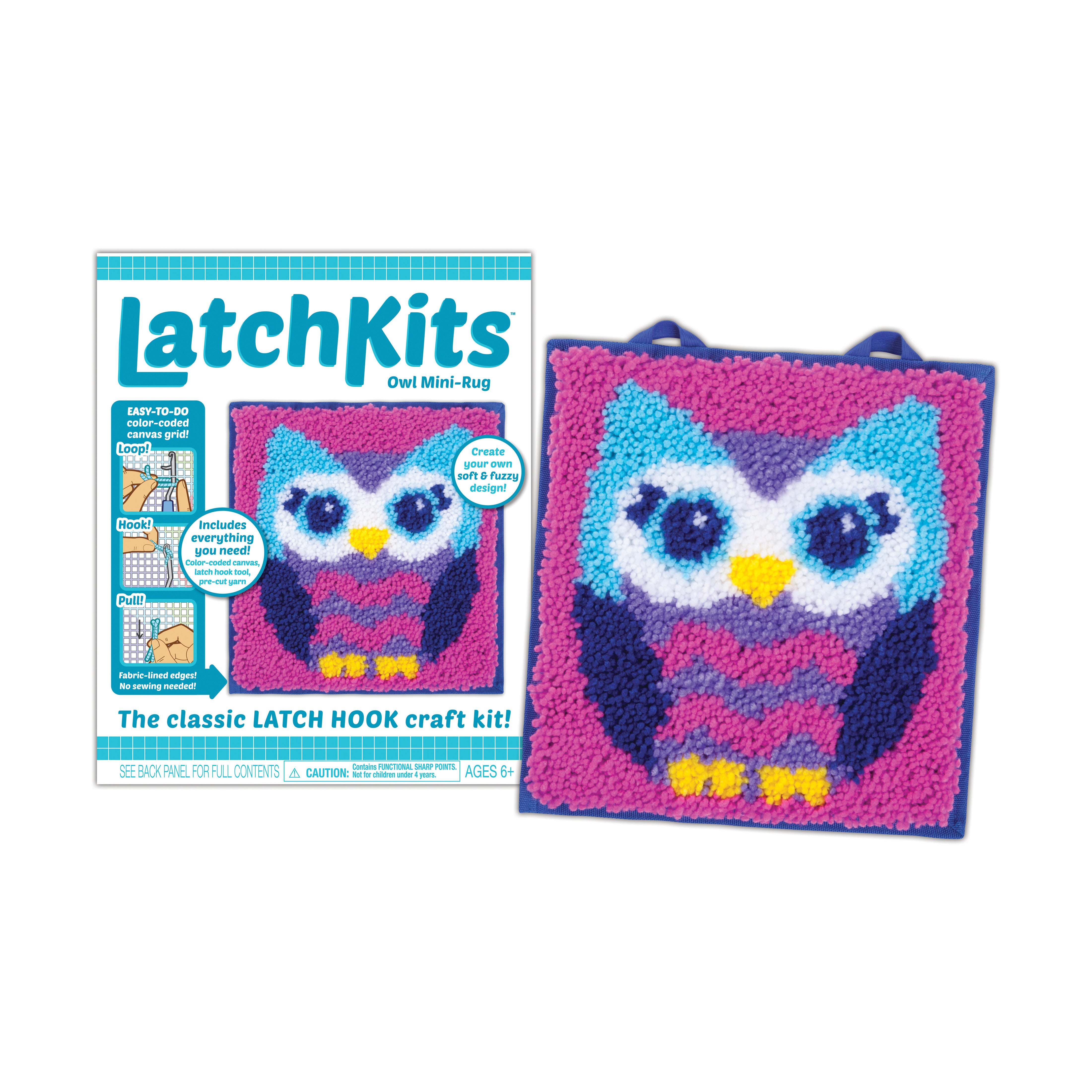 LatchKits Owl Mini-Rug, Arts & Crafts