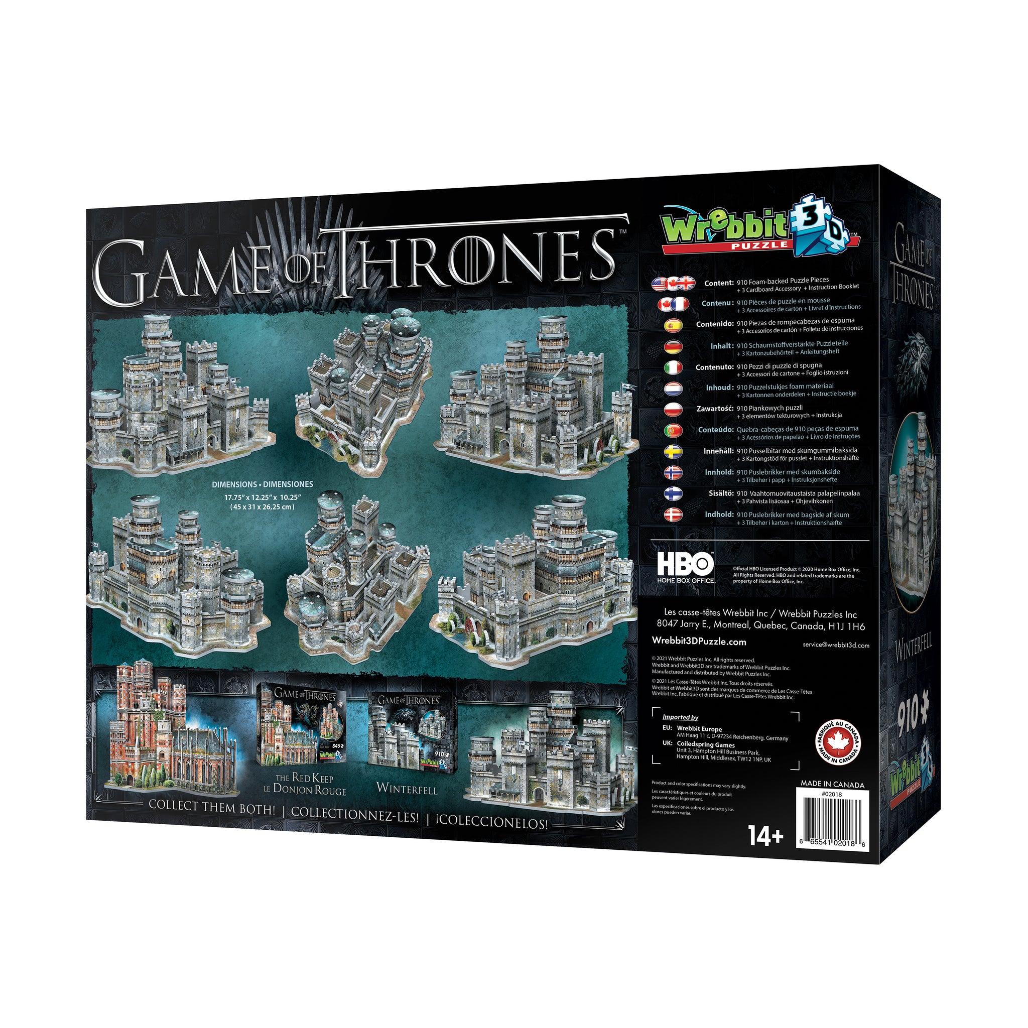 Game of Thrones - 2 3D Puzzles: The Red Keep and Winterfell: 1755