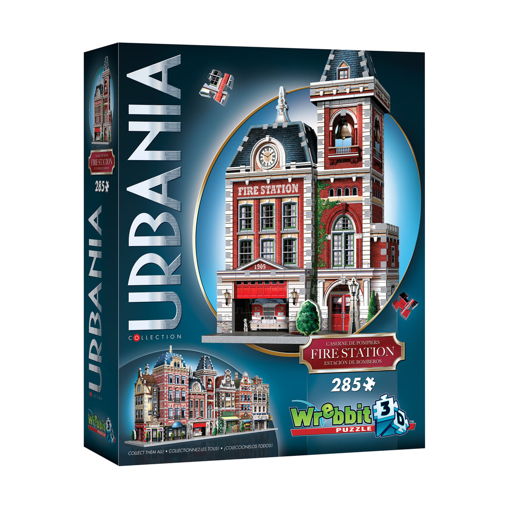 Wrebbit Urbania Collection - Fire Station 3D Puzzle: 285 Pcs
