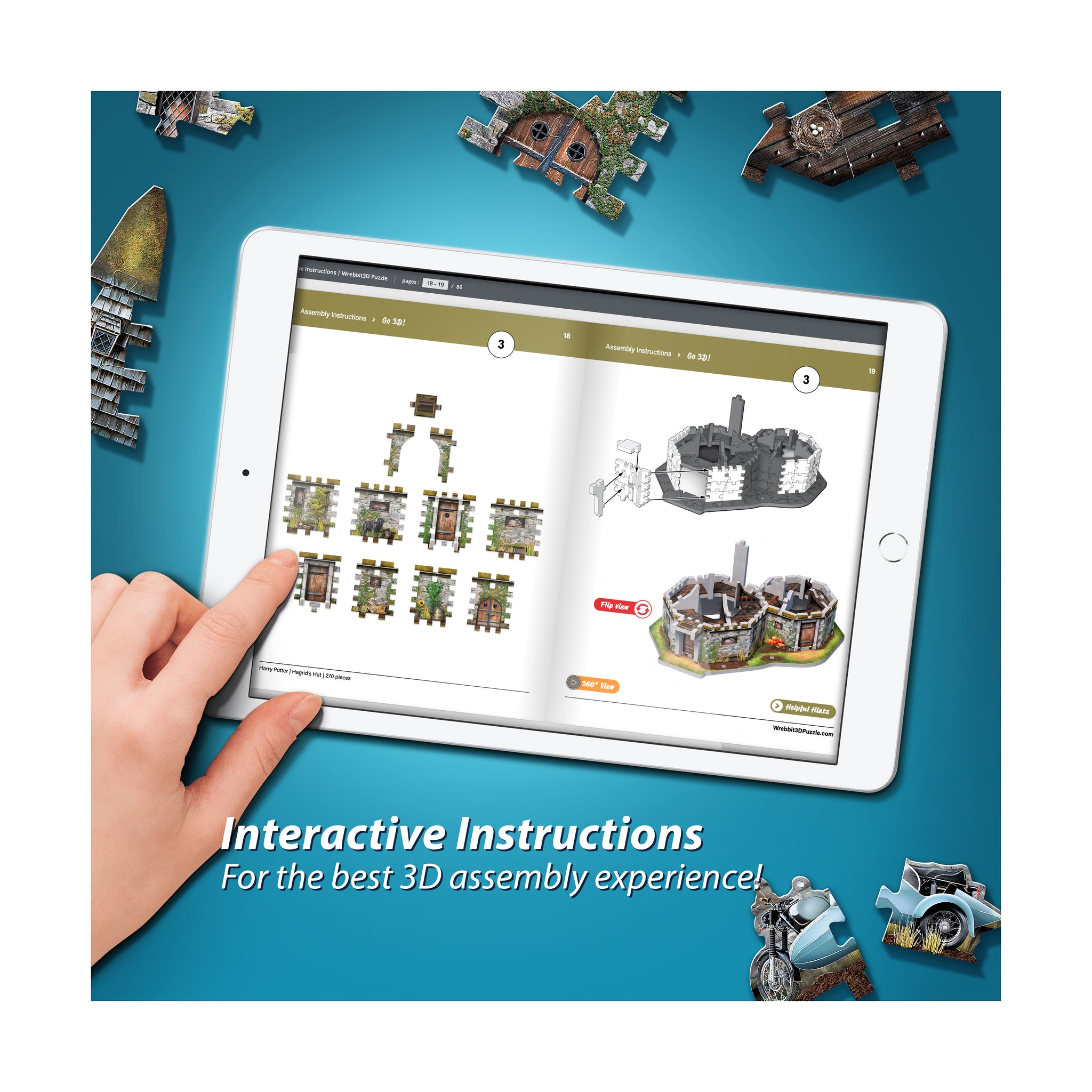 Harry Potter Collection - Hagrid's Hut 3D Puzzle: 270 Pcs