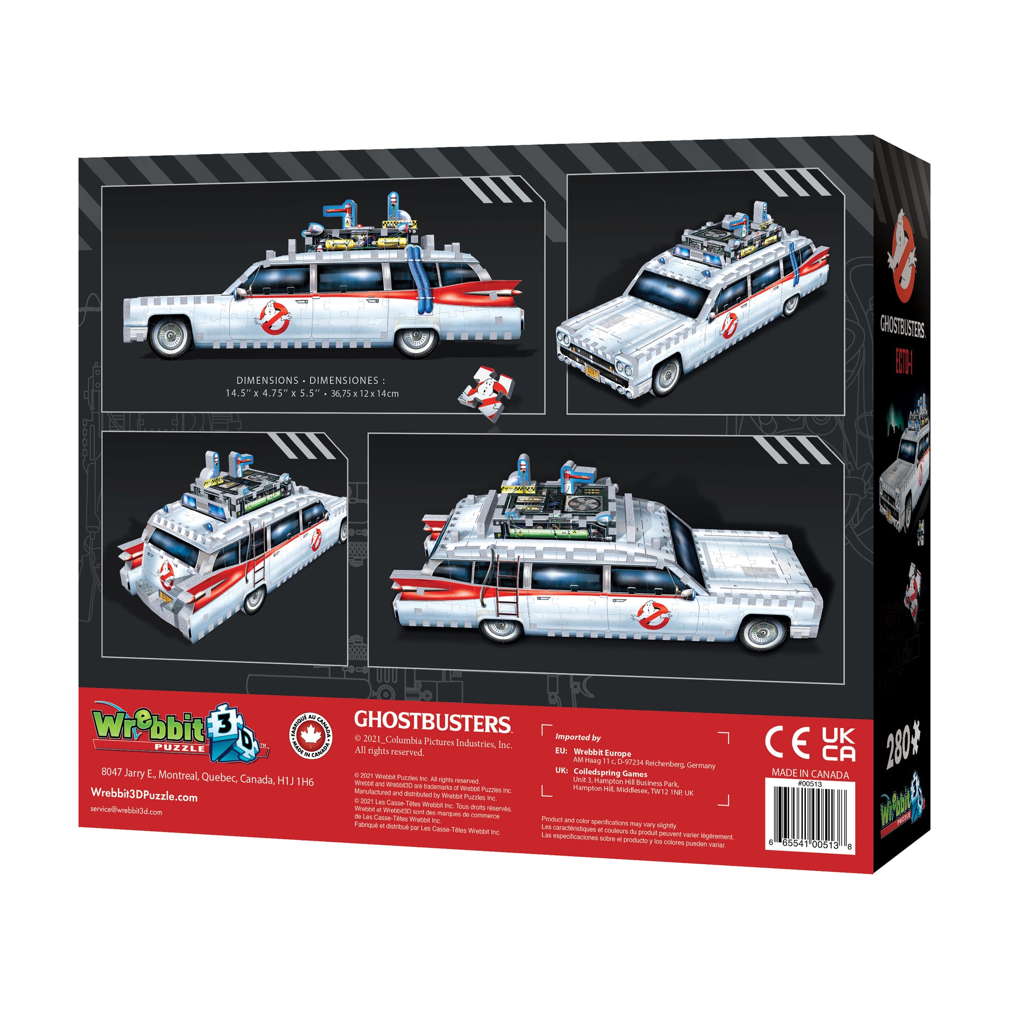 Puzzle 3D 120 pièces - Ghostbusters Ecto-1 - Revell Puzzle 3D 120 pièces - Ghostbusters Ecto-1 - Revell
